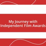 My Journey with Independent Film Awards